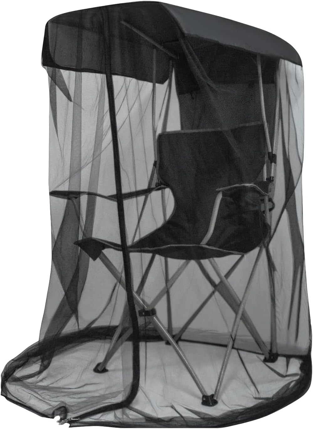Mosquito Net for Outdoor Canopy Chair, 63"*35"*32", Bug Barrier Mosquitos Mesh Tent with 2 Zipper Opening, Waterproof Roof for Fishing Camping Chairs Outdoors, Not Included Chair