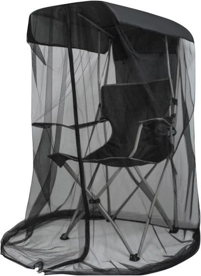 Mosquito Net for Outdoor Canopy Chair, 63"*35"*32", Bug Barrier Mosquitos Mesh Tent with 2 Zipper Opening, Waterproof Roof for Fishing Camping Chairs Outdoors, Not Included Chair