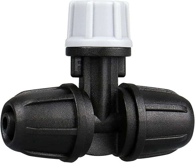 Upgraded Micro Spray Irrigation Drippers, 25 Pieces Three-Way Atomizing Nozzle Fitting for 1/4 Inch Tubing Lock Barbed Drip Line Parts Emitters for Garden Greenhouse Sprinkler Misting System