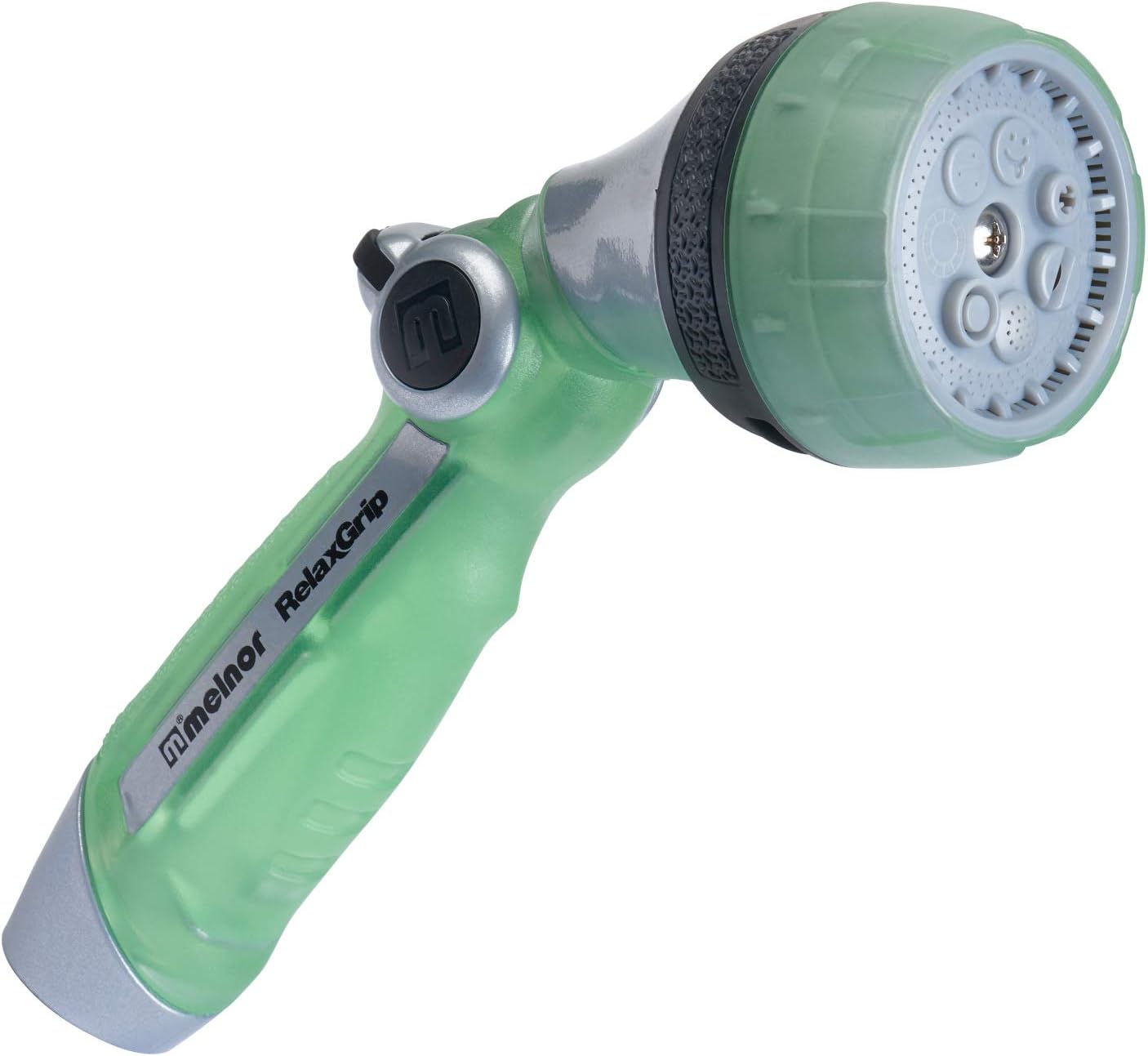Melnor 65095-AMZ RelaxGrip Nozzle with QuickConnect Product Adapter Amazon Bundle, Metal 7-Pattern Twist
