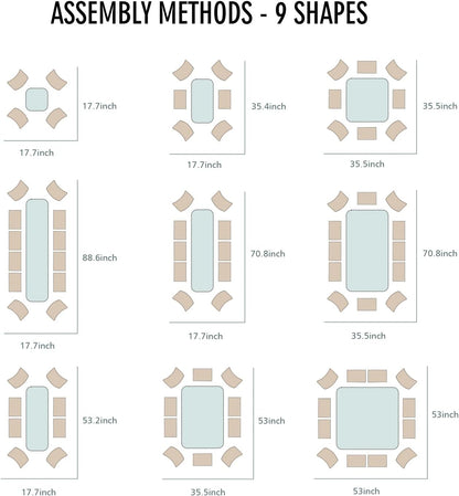 BPS 9-in-1 Metal Raised Garden Bed, 6x3 FT Galvanized Planter, Extra Tall 17" Design for Vegetables and Flowers