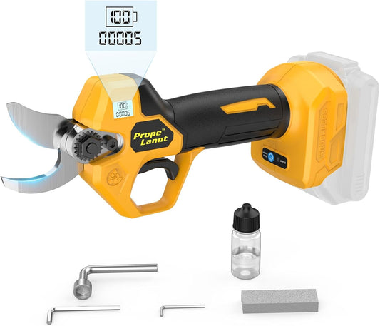 Pruning Shears for Dewalt 20V Battery – Electric Pruning Shears for Gardening, SK5 High-Carbon Steel Blade, 0.8-1.5" Cutting Capacity, LCD Display (Tool Only, No Battery)