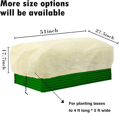 Rectangular Plant Protection Cover, Plant Frost Protection Cover, Tree Plant Protection Wrap Cover, Winter Outdoor Garden Plant Frost Protection Blanket Bag, 2 Pieces, 51 x 27.5 x 17.7 Inches