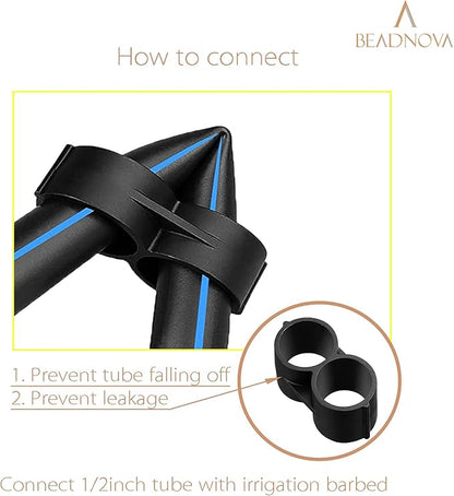 BEADNOVA Drip Irrigation Connectors 30 Pcs 1/2 Inch Barbed Drip Line Plugs End Caps Irrigation Connectors for 1/2 Inch Tubing Water Tubing Gardening Supplies (30pcs)