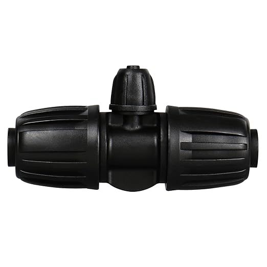 Drip Irrigation Fittings: 1/2 Inch Drip Tubing (1/2" ID x 0.65" OD) to 1/4 inch Irrigation Tubing Anti-Drop Locked Barbed Reducing Tee for Gardening Landscape (Pack of 10)