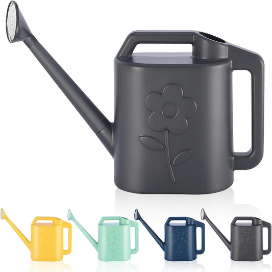 2 Gallon Watering Can for Indoor Plants, Garden Watering Cans for Outdoor Plant House Flower, Modern Plant Watering Can Large Long Spout with Sprinkler Head