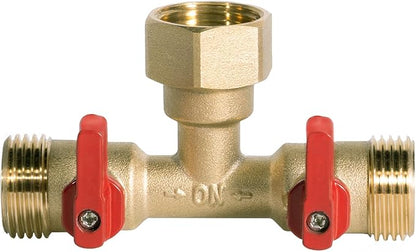 3/4" hose splitter 2 way water splitter male connectors allows you to run 2 hoses, hose quick connectors, hose spigot