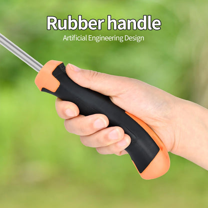 Weed Puller Tool，2024 New Garden Weeder Tool Stainless Steel Hand Weeder Tool,4 Teethes Dual Purpose Weed Remover Tool Weeding Tools for Gardening (Rubber Handle)