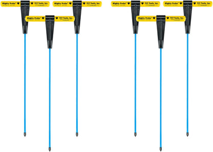 T&T Tools 72-Inch Mighty Probe Insulated Soil Probe – 3/8" Hex Rod Heavy Duty Steel T-Handle Probe for Landscaping, Utility Locating, Soil Testing & Wastewater, USA Made – 6 Pack