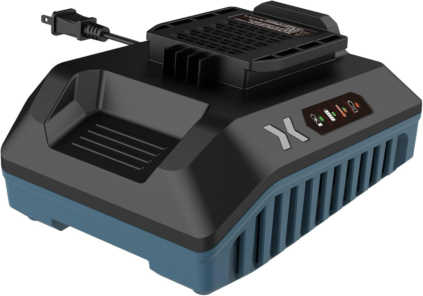 SENIX X6 5 Amp Battery Charger for SENIX 60 Volt Max* Lithium-ion Batteries, Quick Charger, Battery Indicator Lights, Wall Mounting Capable (CHQX6)