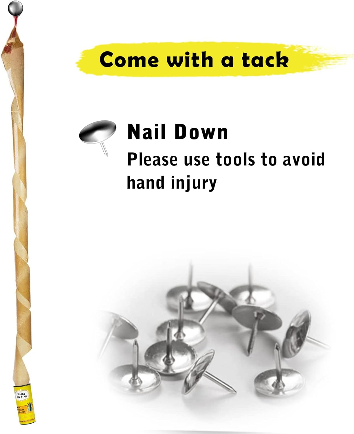 Stingmon 40 Pack Sticky Fly Trap Indoor, Fly Traps Outdoor Hanging, Fruit Fly Trap, Fly Strips Fly Tape Fly Killer Fly Catcher Fly Paper Fly Ribbon, Flying Insect Trap for Bug, Gnat, Insect, Mosquito