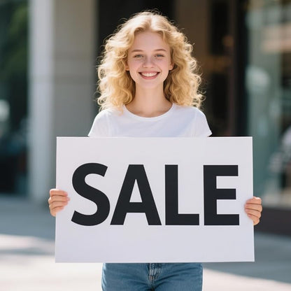 WENWELL 10 Large Blank Yard Signs with Stakes 18 x 12",Corrugated Plastic Lawn Sign kit for Estate Garage Sale,Party,Birthday,Wedding,Campaign,Parking,Make you own Outdoor Sign