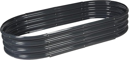 Raised Garden Bed Galvanized Planter Box Outdoor, Rot-Resistant Metal Garden Bed Planter for Vegetables Flower Herb (3- Grey)