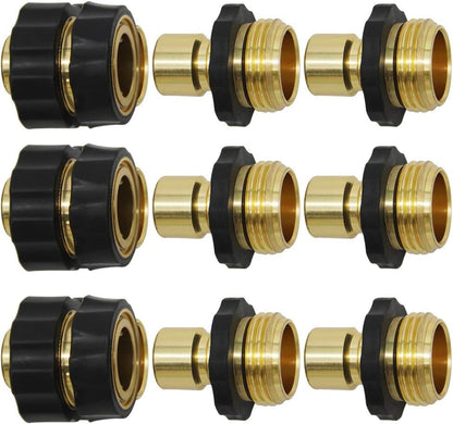 Twinkle Star 3/4 Inch Garden Hose Quick Connector Water Hose Fitting Male and Female, 9 of Set