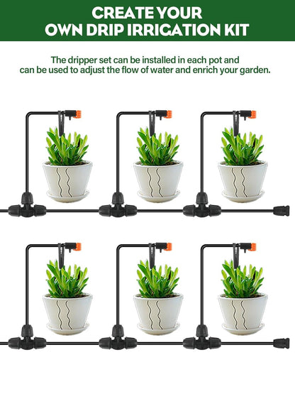 Kalolary 30PCS Adjustable Drip Irrigation Emitters Irrigation Dripper with Drip Irrigation Ground Stakes Drip System Emitters Drip Irrigation Emitters Dripper for Plants Lawn Garden Supplies