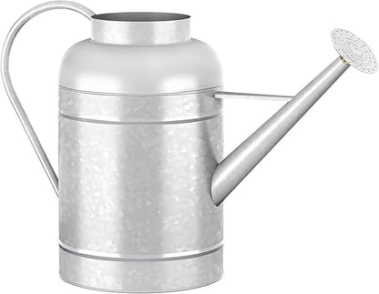 Galvanized Iron Watering Can for Indoor Plants, Bowl Watering Cans for House Plant Garden Flower, Long Spout Water Can for Outdoor Watering Plants 8.71L 2.3 Gallon