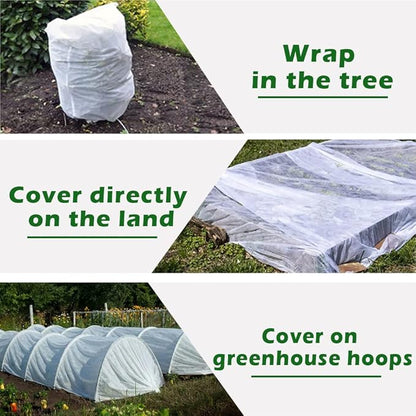Plant Freeze Protection Cover, 10x50ft Frost Cloth Winter Garden Blanket, Floating Row Cover for Cold Weather and Shade, Perfect for Outdoor Vegetables, Trees, Greenhouse