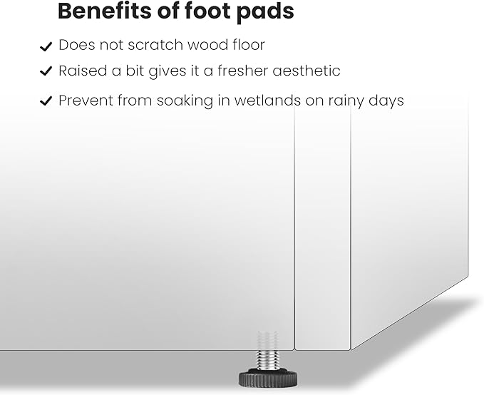 GSK White Metal Planter Box with LED Light Rectangular Illuminate Flower Trough 30" H×10" W×37.9" L Vibe Indoor Light Up Garden Plants Outdoor Separation Patio Porch Balcony