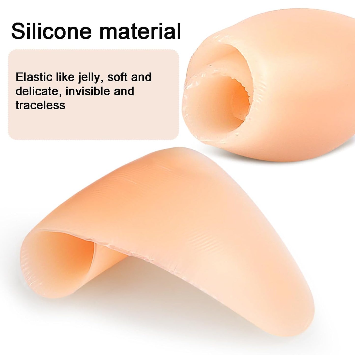 Silicone Knee Pads,Adhesive Knee Brace KneePad for Skiing Skating,Snowboarding,Ateboarding,Roller Skating,Rollerblading,Dancing,Unisex,Skin,L
