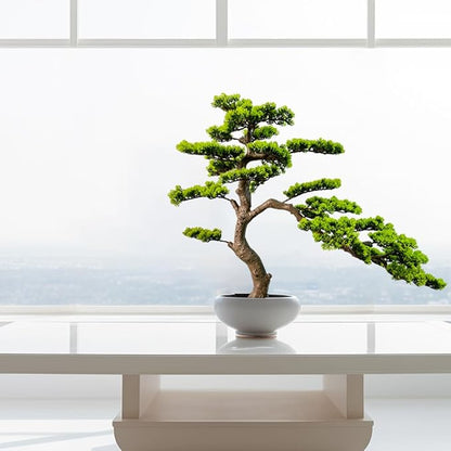 3ft（43in） Artificial Bonsai Tree Juniper Faux Plants Indoor Big Fake Plants Decor with Ceramic Pots for Home Table Office Desk Bathroom Shelf Bedroom Living Room Farmhouse Decorations