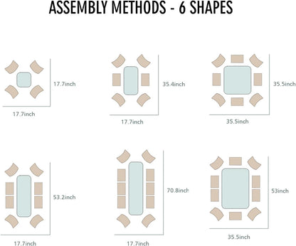 BPS 6-in-1 Metal Raised Garden Bed, 5.5x4 FT Galvanized Planter Raised Beds for Vegetables, Flowers 17'' Extra Tall