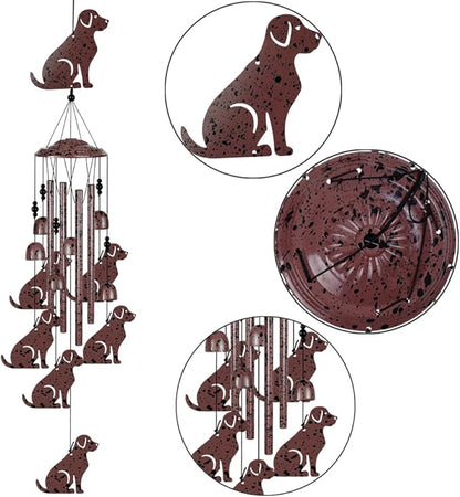 Dogs Wind Chimes Outdoor/Indoor Decoration - Dogs Wind Catcher, Music Wind Chimes, Dog Chimes, Blessing Wind Chime, Mobile Dog Wind Bells for Home, Balcony, Tree, Festival Garden Decor, Gifts for Mom