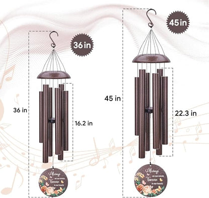 Personalized Memorial Wind Chime, Metal Wind Chime Deep Tone, Wind Chimes for Loss of Loved One, Commemorative Sympathy Bereavement Gifts, Decorative Wind Chimes Outdoor