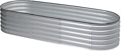 BPS 6-in-1 Metal Raised Garden Bed, 5.5x4 FT Galvanized Planter Raised Beds for Vegetables, Flowers 17'' Extra Tall