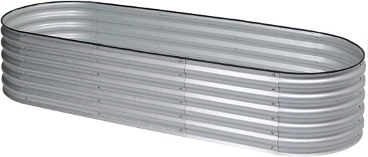 BPS 6-in-1 Metal Raised Garden Bed, 5.5x4 FT Galvanized Planter Raised Beds for Vegetables, Flowers 17'' Extra Tall