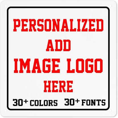Custom Signs Outdoor，8x8inch Personalized Metal Parking Signs For Business,Intersection Signs,Road Signs,Outdoor Garden Signs,Workplace,Office,Home,Hazard Decorative Signs.