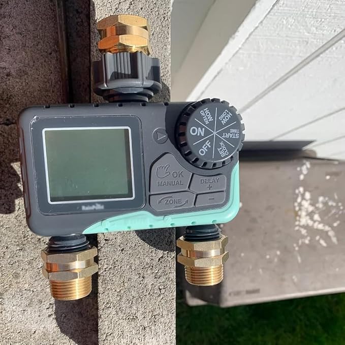 Hooshing 3/4" GHT to 3/4" NPT Garden Hose Connector Adapter Brass Garden Hose to Pipe Fittings with Washers