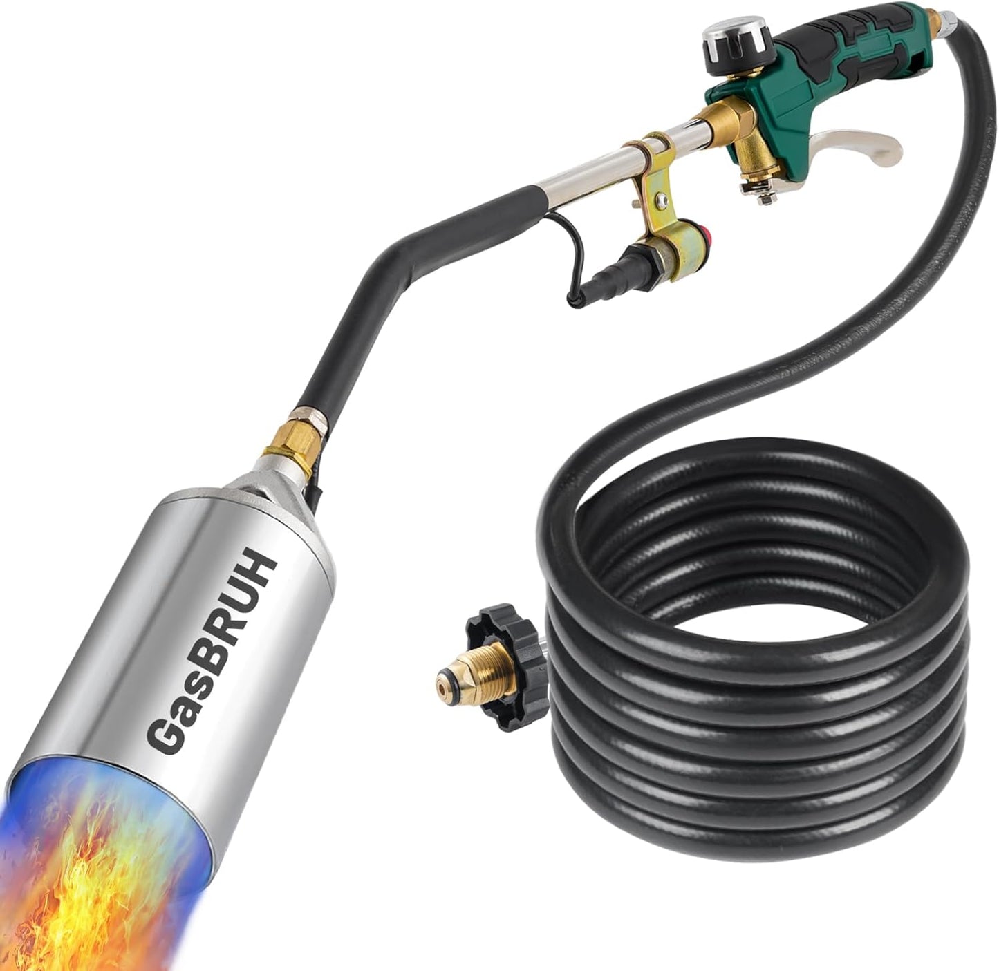 Propane Torch Burner Weed Torch,360,000 BTU Heavy Duty Blow Torch with Turbo Trigger and 10 FT Hose,propane weed burner torch with Igniter,Flame throwe for Weed,Garden,Wood,Charcoal,Ice Snow