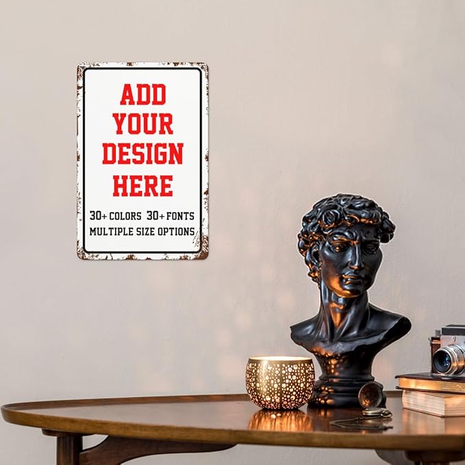 Custom Signs Outdoor，8x12 Personalized Metal Parking Signs For Business,Intersection Signs,Road Signs,Outdoor Garden Signs,Workplace,Office,Home,Hazard Decorative Signs., Vintage-Vertical