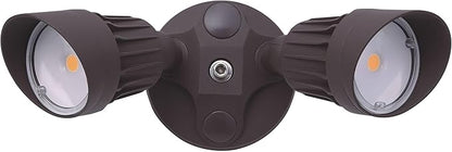 RuggedGrade 20W Lacuna II Series LED Flood Light - 2,400 Lumens - 5000K Bright White - Bronze Housing - Outdoor LED Light - DLC 5.1 Premium