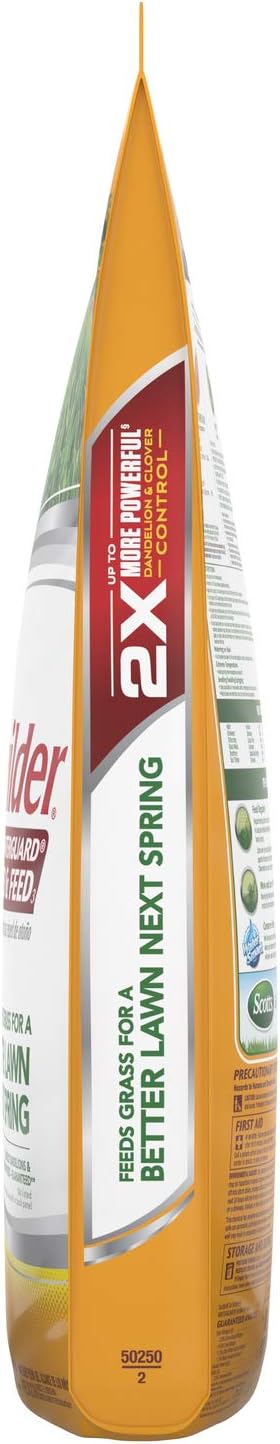 Scotts Turf Builder WinterGuard Fall Weed & Feed3, Weed Killer Plus Fall Fertilizer, 5,000 sq. ft., 14.29 lbs. (2-Pack)