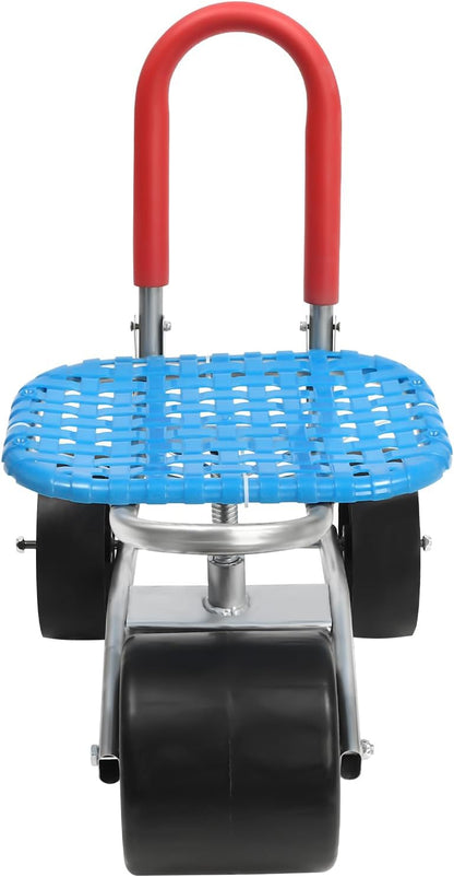 Garden Cart Rolling Stool Work Seat, 360° Rotatable 150KG / 330.69 lbs Rolling Garden Seat Gardenn Cart Rolling Bench with Wheels, for Patio Yard Orchard Farmland