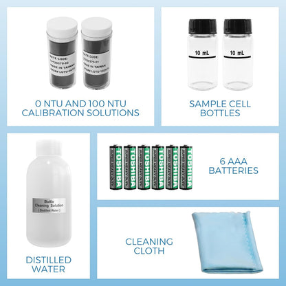 Sper Scientific Turbidity Meter 860040 - Water Quality Tester, Portable Water Quality Meter for Field and Lab, Turbidimeter for Water Test with Carry Case - 4 pc