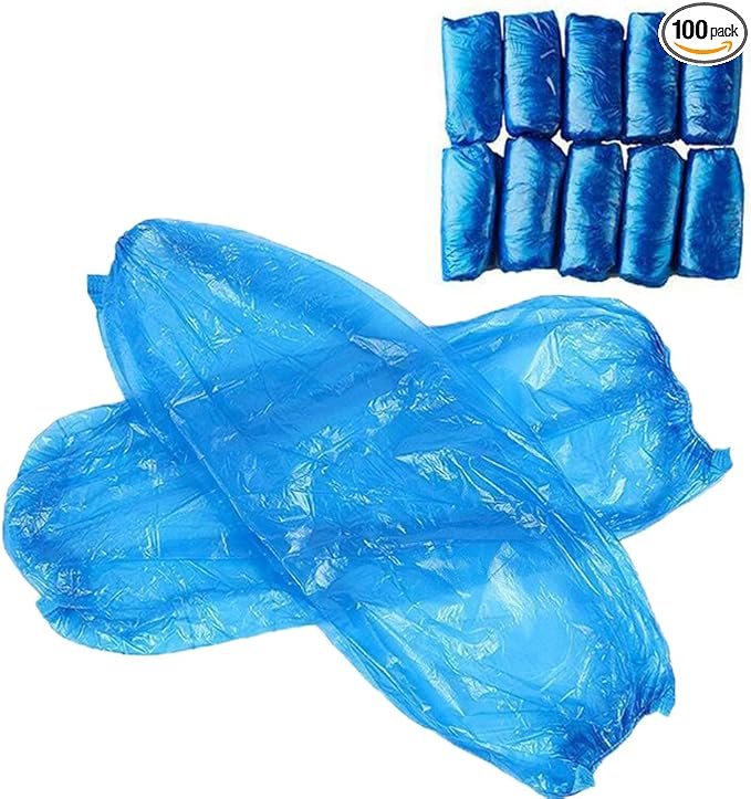 Disposable Arm Sleeves Covers, PeSandy 100pcs Waterproof PE Oversleeves Covers 40 x 20 cm/ 15.7 x 7.9 inches