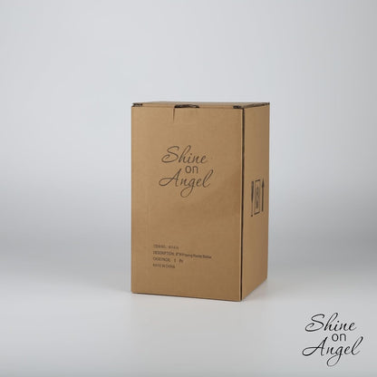 12" Angel Wings Embracing Cross and Calla Lily Garden Statue Memorial Statue