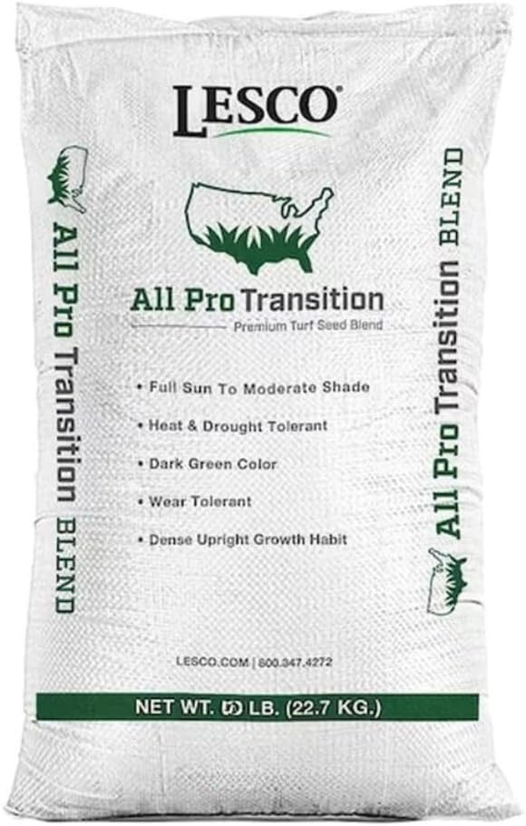 Lesco All-Pro Transition Tall Fescue Grass Seed Blend – (10 lbs) Drought-Tolerant, Heat & Shade Resistant, Insect-Resistant Lawn Seed for Durable Turf