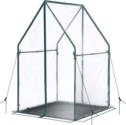 Mini Greenhouse for Indoor Outdoor: Ohuhu Portable Green House with Waterproof Pad for Small Plants Nursery Germination, 36"x36"x58.5" Heavy-Duty PVC Cover Tent Humidity Dome Seedling Accessory