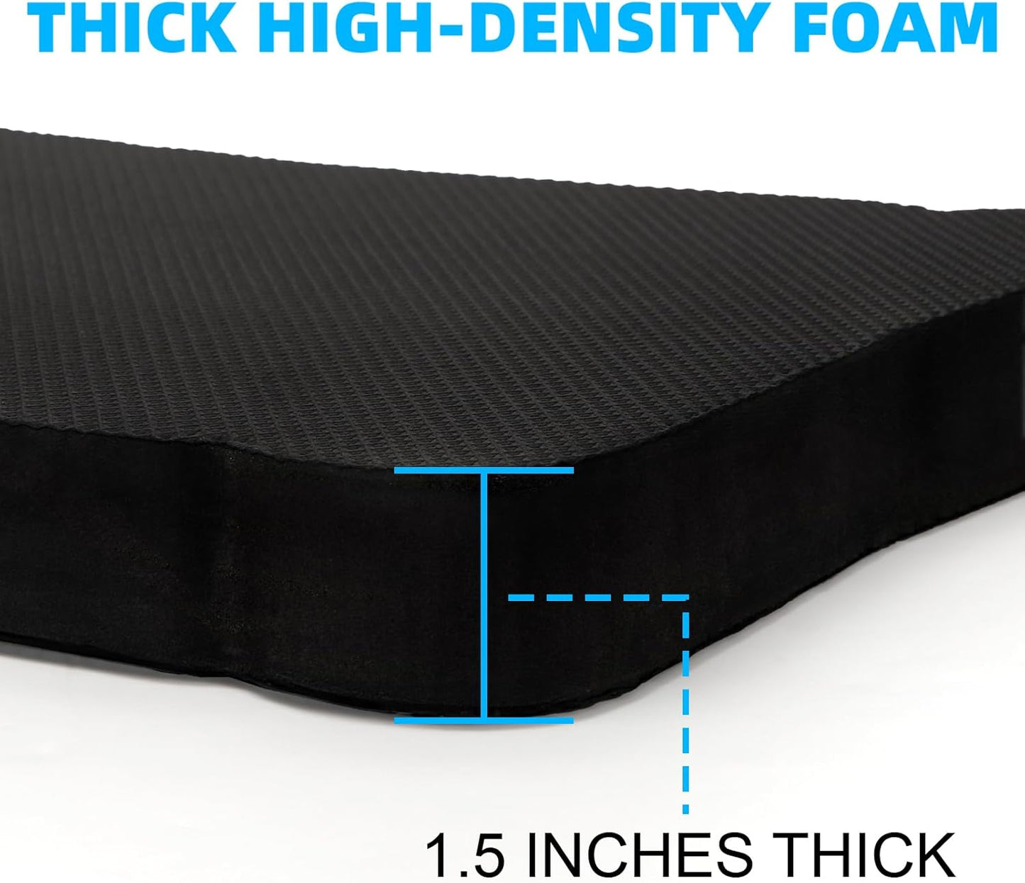 ZENFUN 3 Pack Kneeling Mats, Waterproof Kneeling Pad, Black Heavy Duty Thick Foam Knee Cushion, High Density Premium Kneeling Pads for Yoga Exercise, Foam Kneeler Mat Garden Cushions, Water Proof