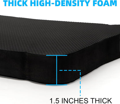 ZENFUN 3 Pack Kneeling Mats, Waterproof Kneeling Pad, Black Heavy Duty Thick Foam Knee Cushion, High Density Premium Kneeling Pads for Yoga Exercise, Foam Kneeler Mat Garden Cushions, Water Proof