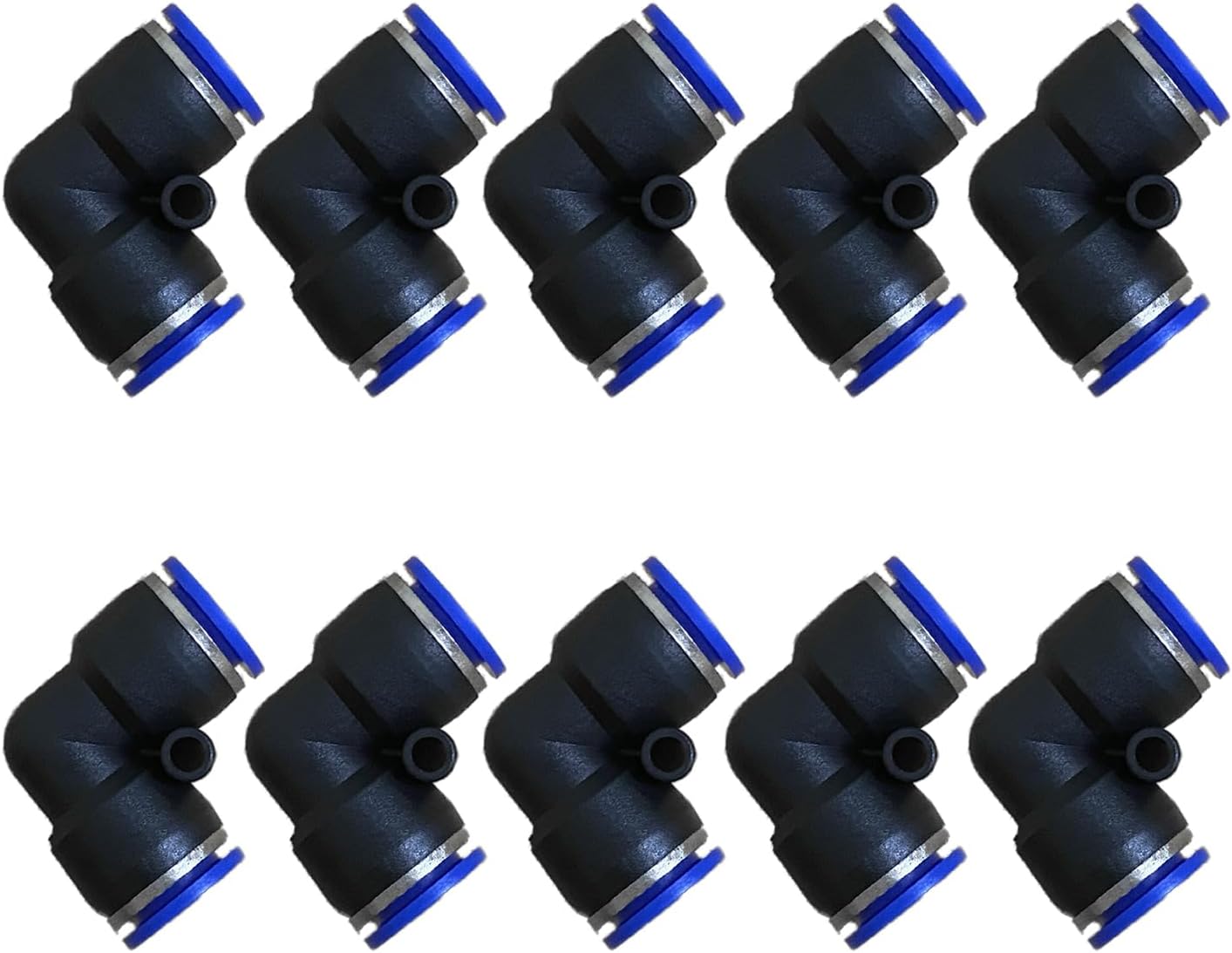 12mm Od Air Line Elbow Union, Push To Connect Air Fittings, Push Elbow Push Air Fitting (10 Pack)