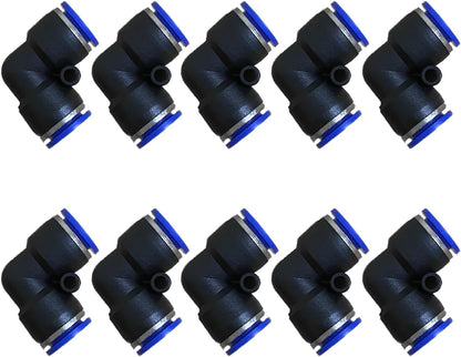12mm Od Air Line Elbow Union, Push To Connect Air Fittings, Push Elbow Push Air Fitting (10 Pack)