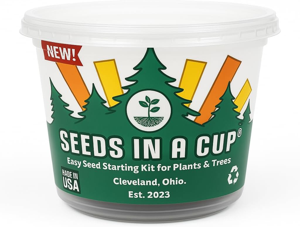 Seeds In A Cup® Sugar Maple Tree Grow Kit – Indoor/Outdoor Seed Starter, Grow Your Own Maple Tree from Seed, Educational Gift for Kids & Adults, Easy Planting Kit