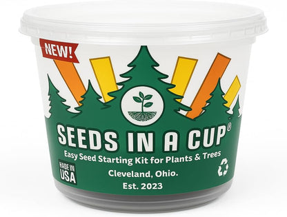 Seeds In A Cup® Sugar Maple Tree Grow Kit – Indoor/Outdoor Seed Starter, Grow Your Own Maple Tree from Seed, Educational Gift for Kids & Adults, Easy Planting Kit