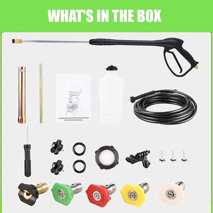 4200PSI Gas Pressure Washer 4.0GPM Gas Power Washer 212CC Gas Powered Washing Machine Commercial High Pressure Washer with 25ft Hose&5 Nozzles for Patio Garden Yard Vehicle,EPA/CARB/ETL