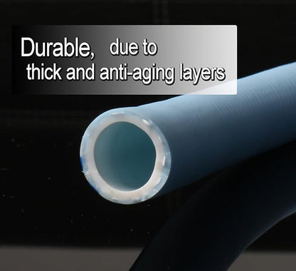 Atlantic Heavy Duty Garden Hose 8 ft x 5/8 Inch Blue Color, Short Connection Leader Hose with Male-Female Connectors (8 Feet)