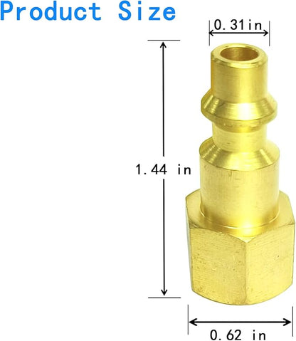 Air Hose Fittings 1/4" FNPT Industrial Air Plugs for Air Compressors 25pcs Brass Air Compressor Fittings Kit Quick Connect Air Fittings